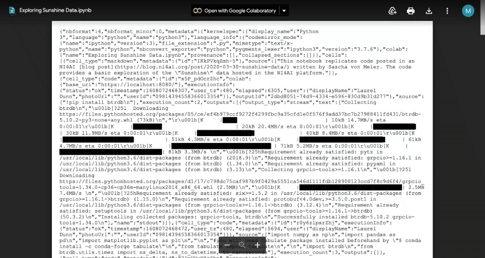 Installing Google Colab